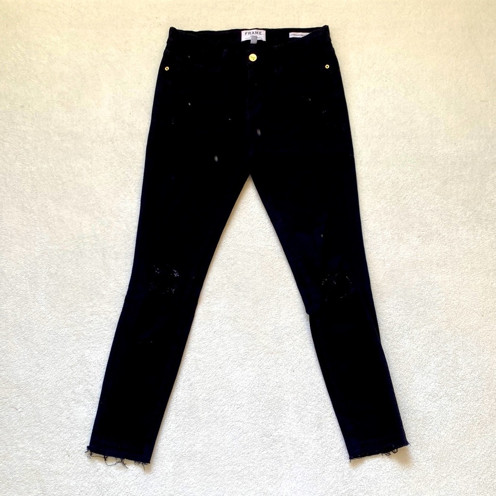 Frame Le Skinny de Jeanne Crop black 28
